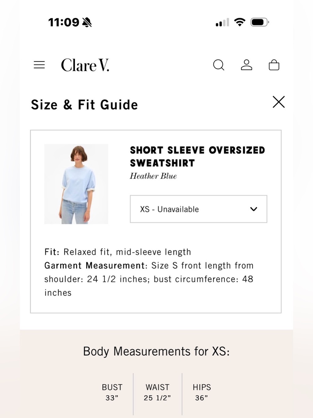 Clare V Sweatshirt Top Heather blue NWT SMALL $175 - Picture 5 of 11